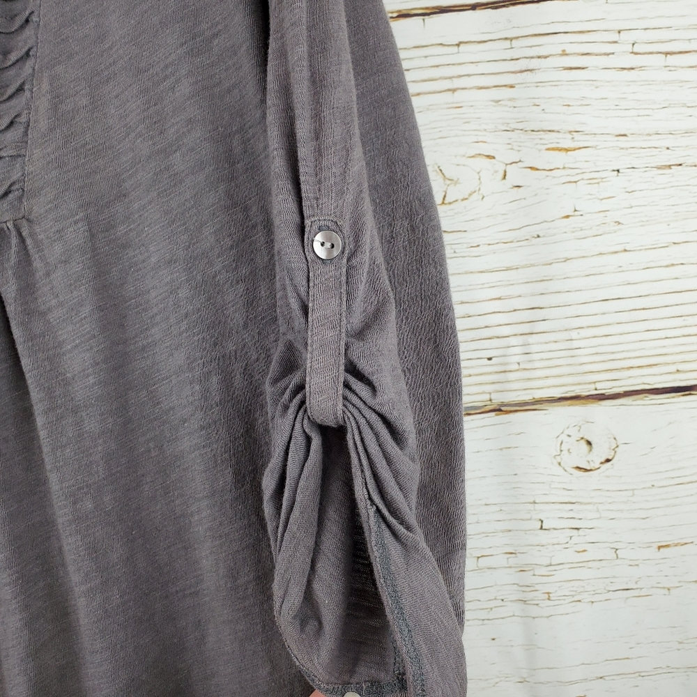 Loft Grey Deep V Neckline Top - Picture 3 of 5